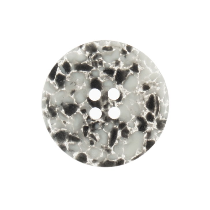 Button 18mm 4-hole black/white
