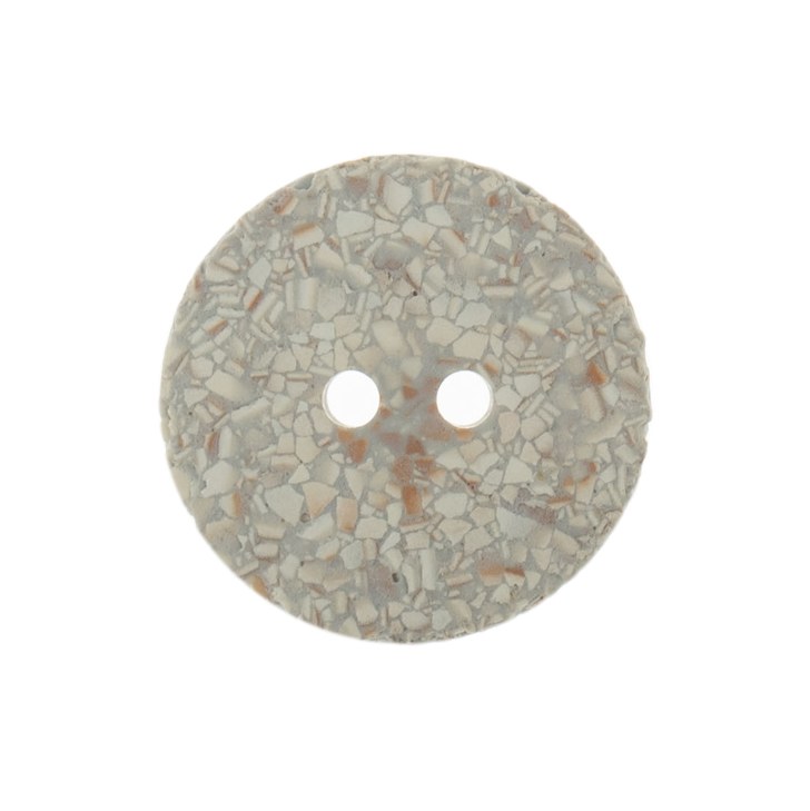 Button Recyc Eggshell 18mm Sil