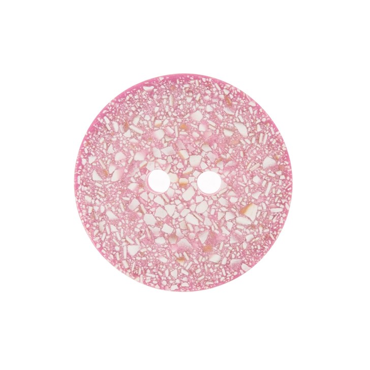 Button Recyc Eggshell 18mm Pnk