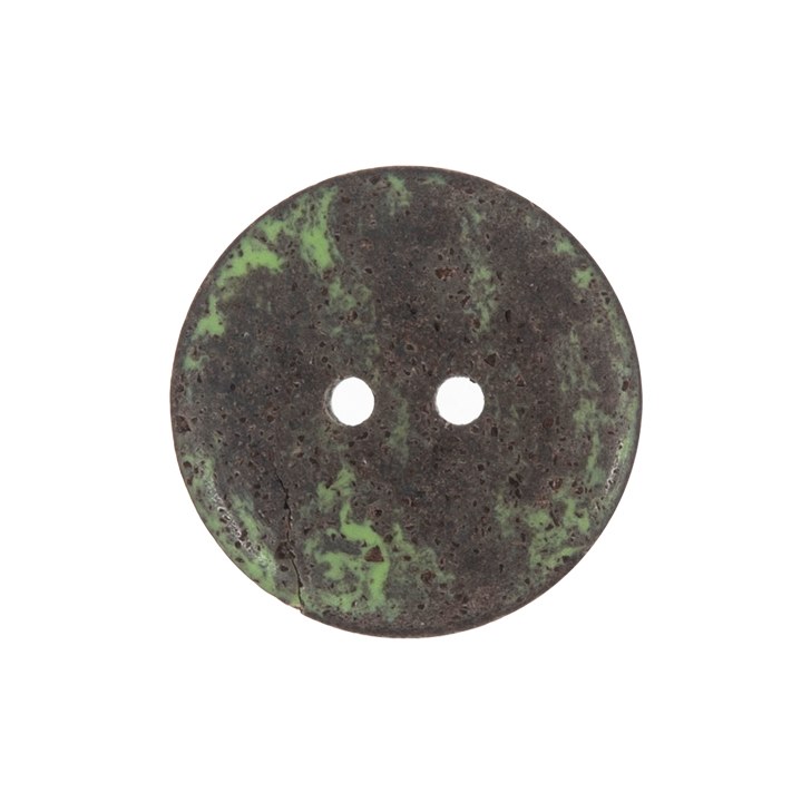 Button: Recycl Coffee 18mm B&amp;G
