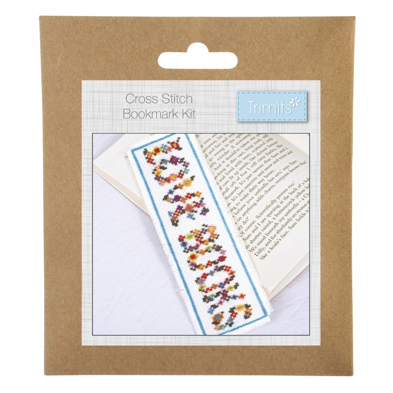 Cross Stitch Kit Bookmark Flor