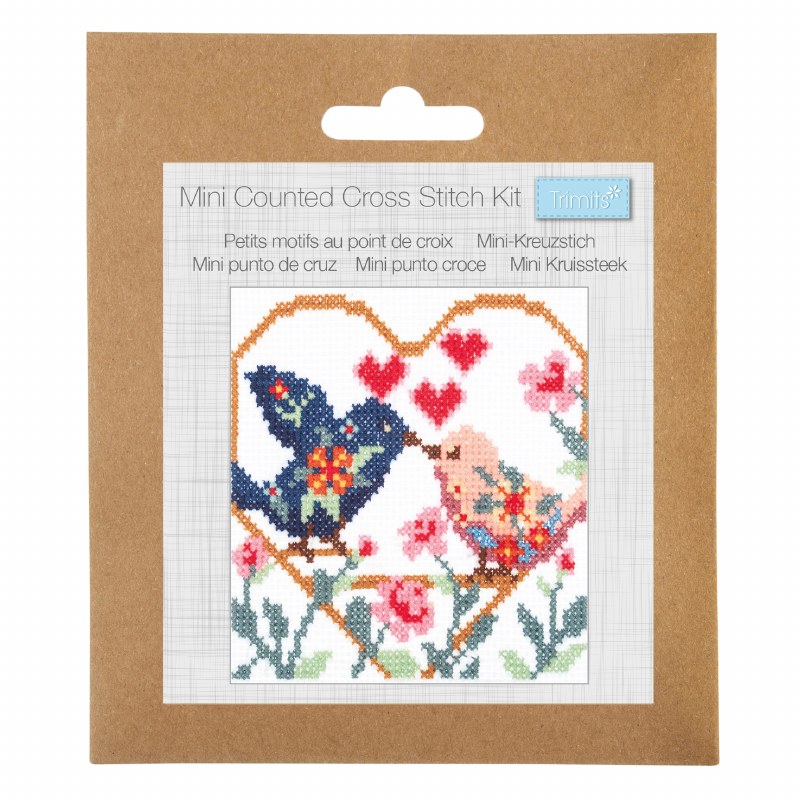 Cross Stitch Kit Love Birds
