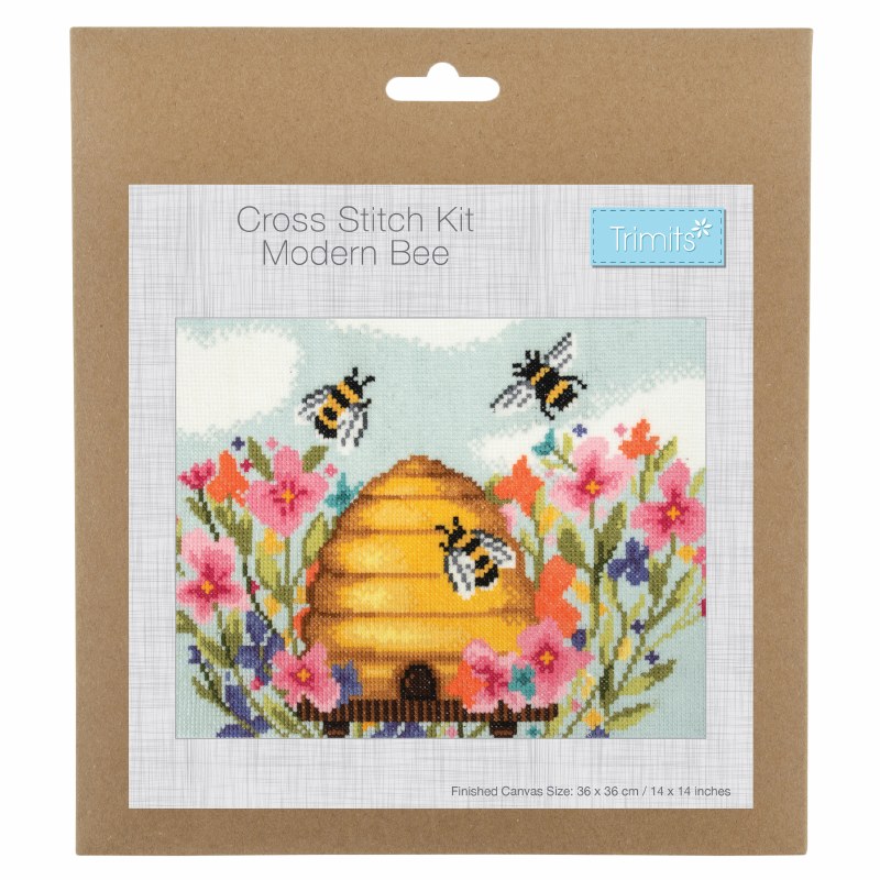 Cross Stitch Kit - Modern Bee