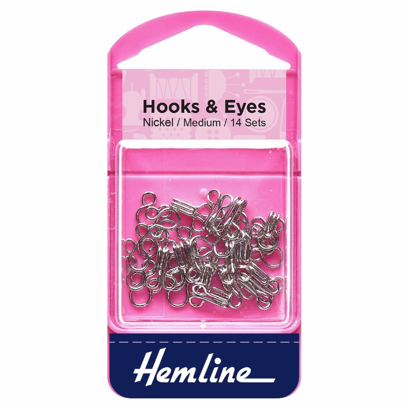 Hook &amp; Eyes Size 2 14 Sets Sil