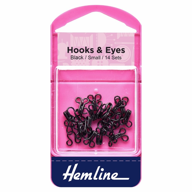 Hook &amp; Eyes Size 1 14 Sets Bla