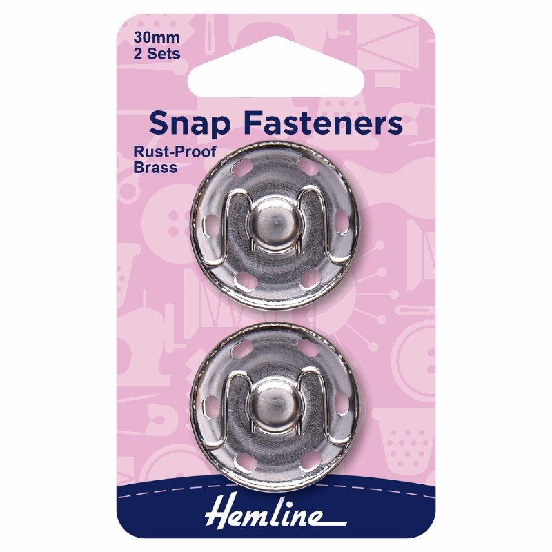 Snap Fasteners 30mm - Nickel