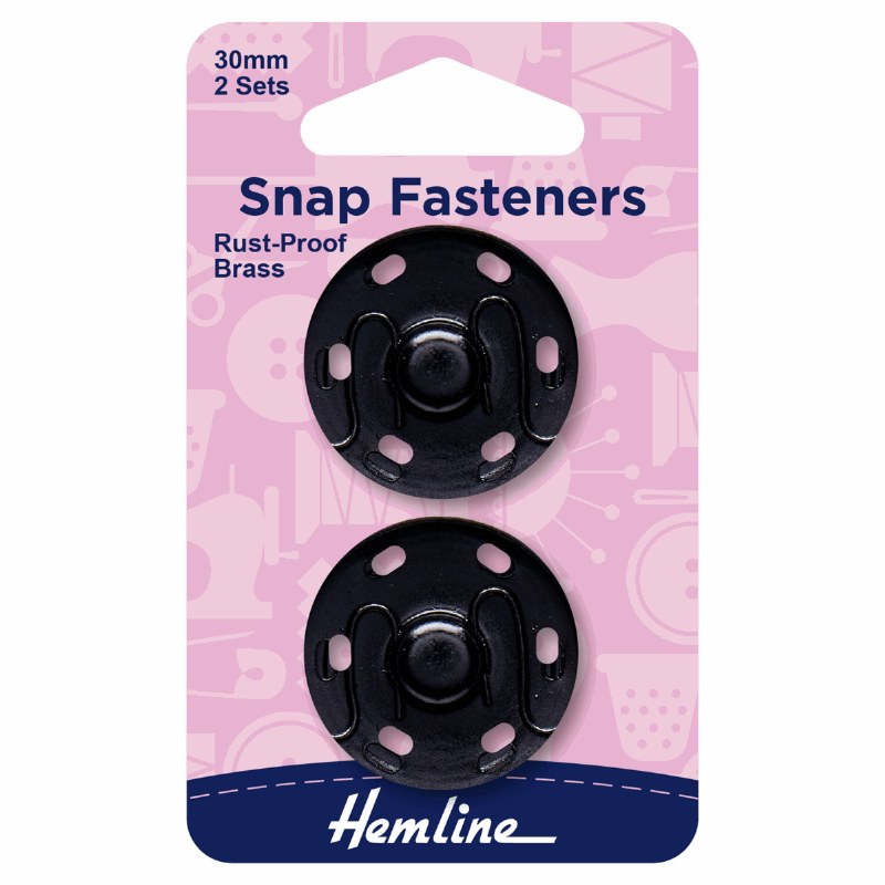 Snap Fasteners 30mm - Black