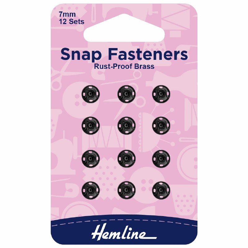 Snap Fasteners 7mm - Black