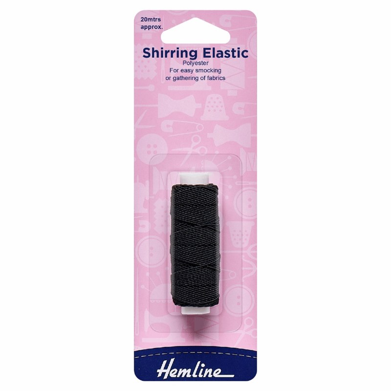 Elastic Thread -Shirring Black