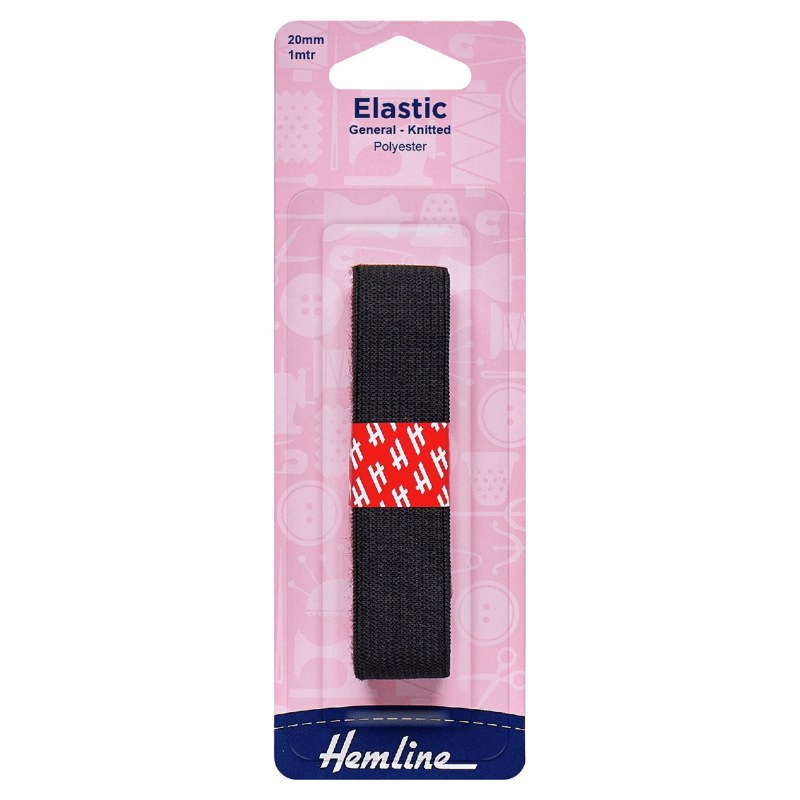 Elastic - 20mm x 1metre Black