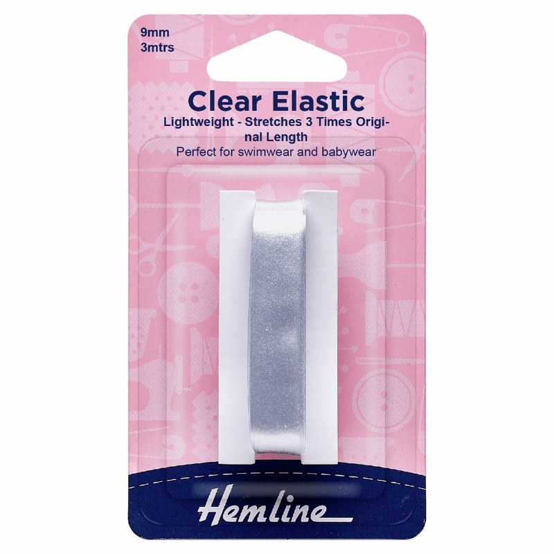 Elastic - 9mm x 3 metre Clear
