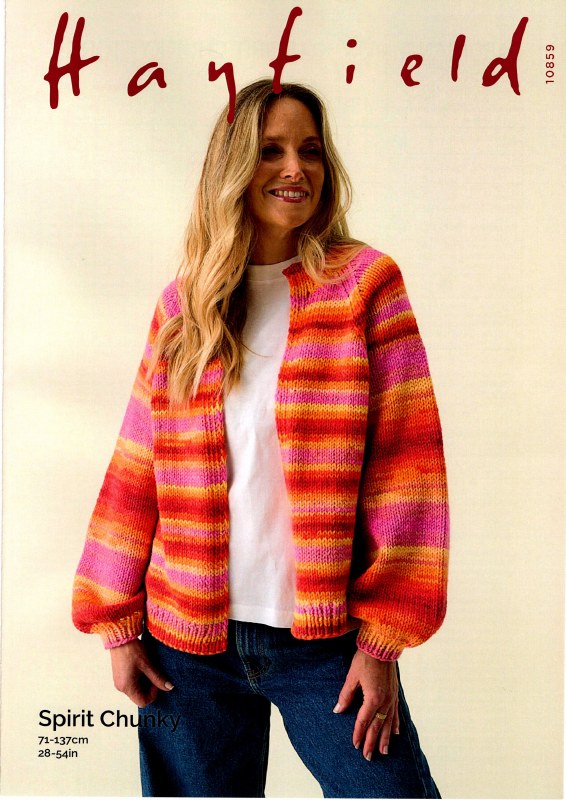 Hayfield 10859 Cardigan Chunky