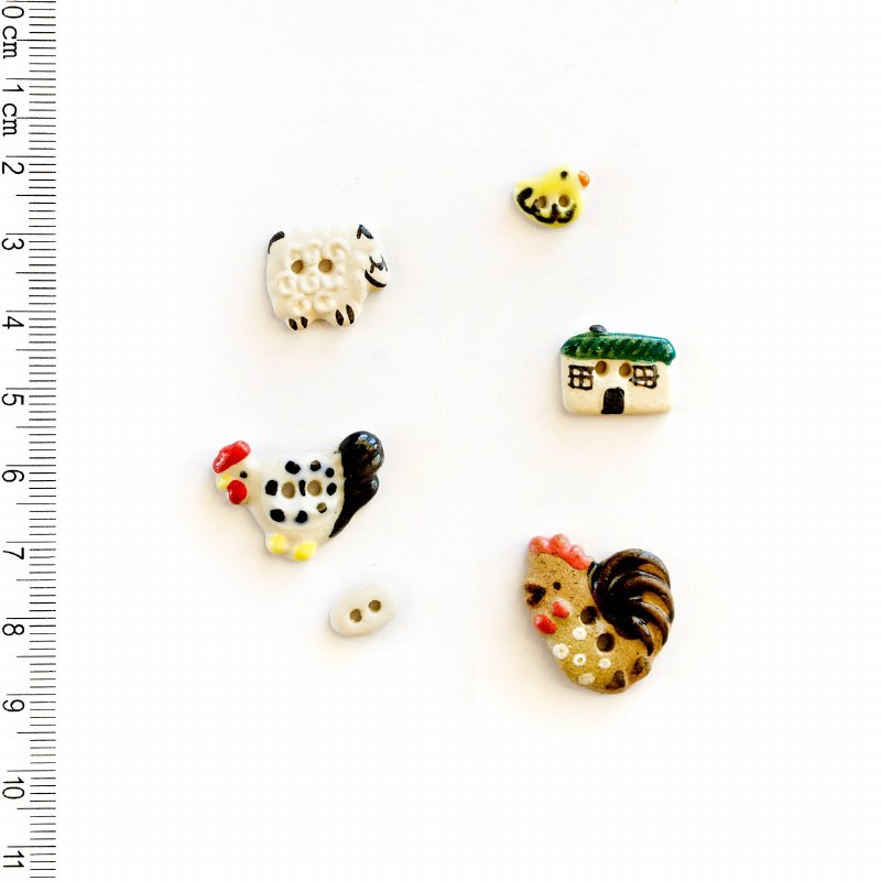 Incomp Buttons L132 Farmyard