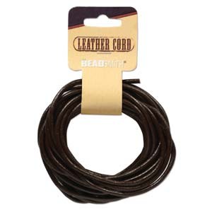 Leather Cord Brown 3mm x 5yds