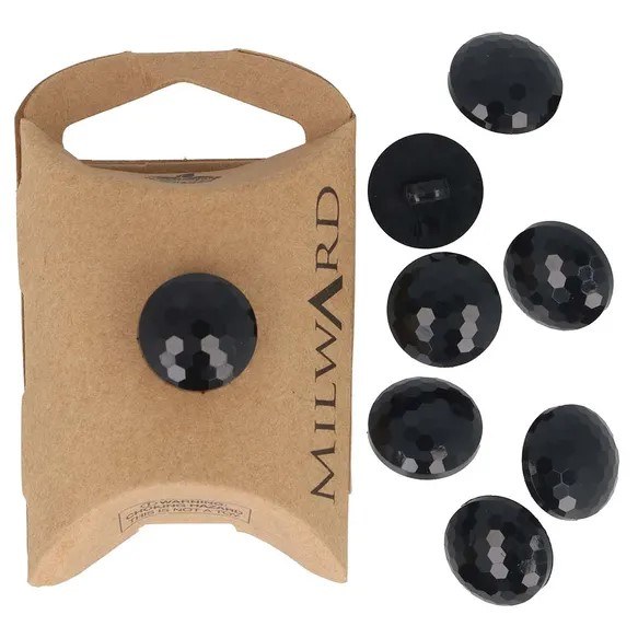 Buttons 15mm 10-pack Diam Blac
