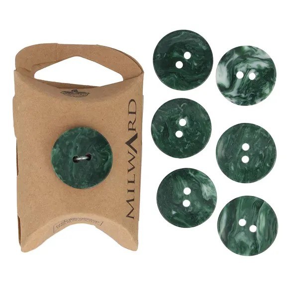 Button 20mm Green Variegated