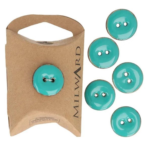 Buttons 18mm 6-pack Turquoise