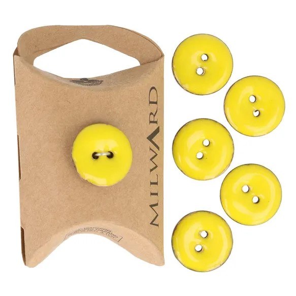 Buttons 18mm 6-pack Yellow