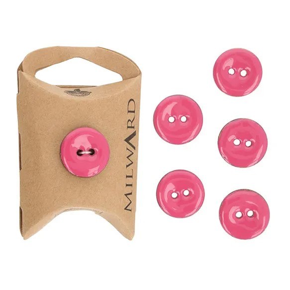 Buttons 18mm 6-pack Pink