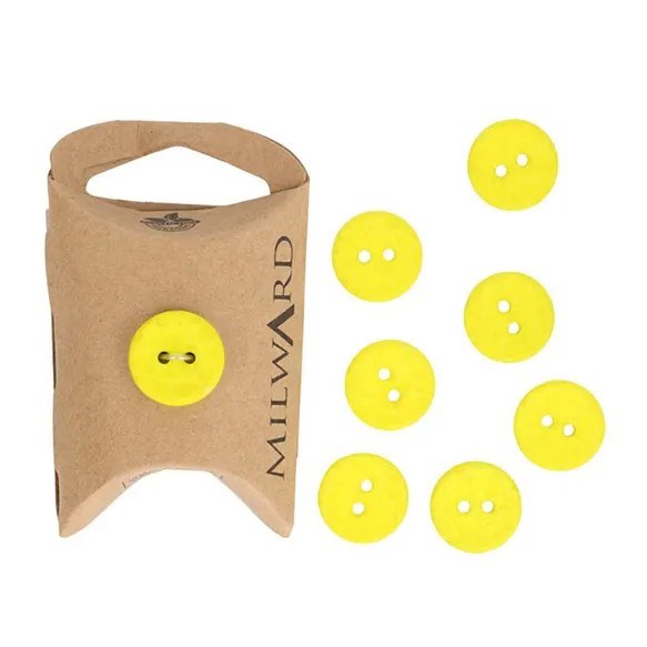 Buttons 15mm 8-pack Yellow