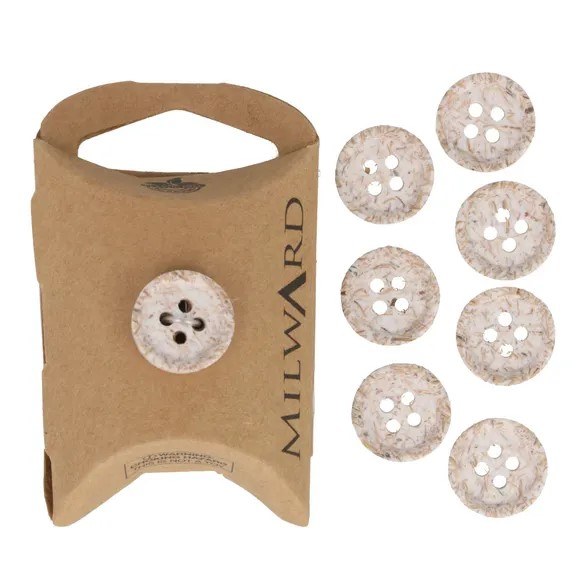 Buttons 15mm 8-pack Coco White