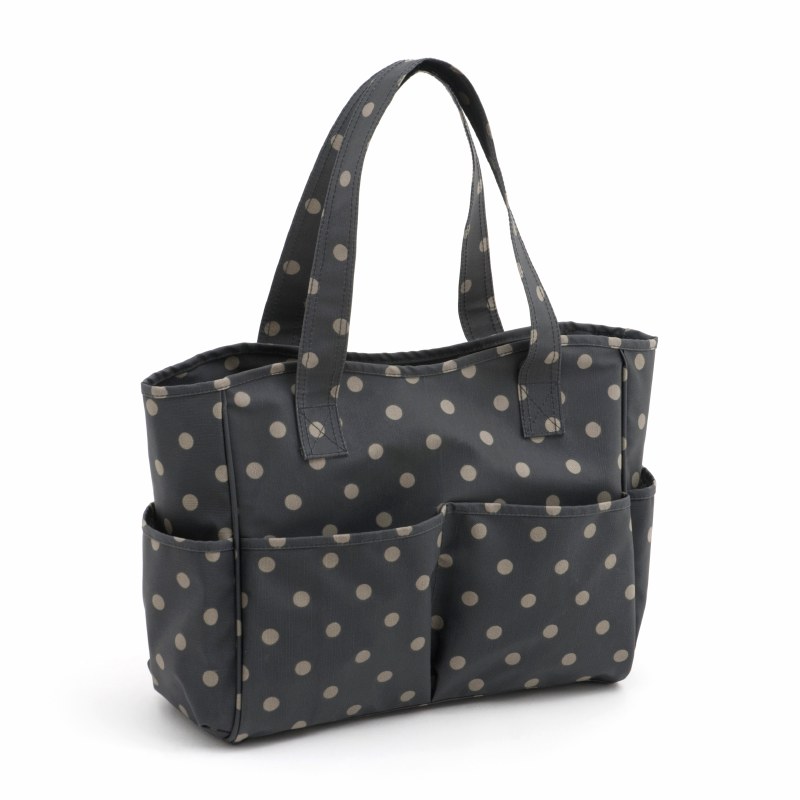 Craft Bag Polka dot Charcoal