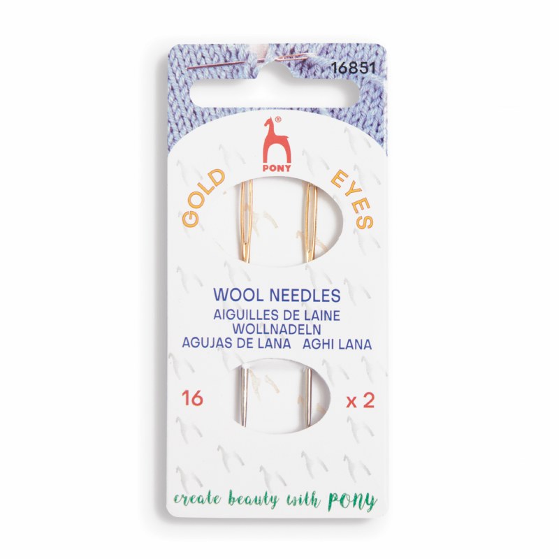 Pony Wool Needles Gold eye 16
