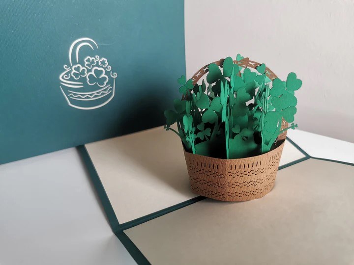 Paperbear Shamrock Basket