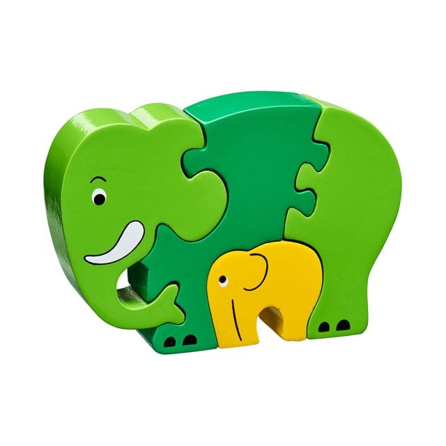 LK Jigsaw Green Elephant &amp; Bab