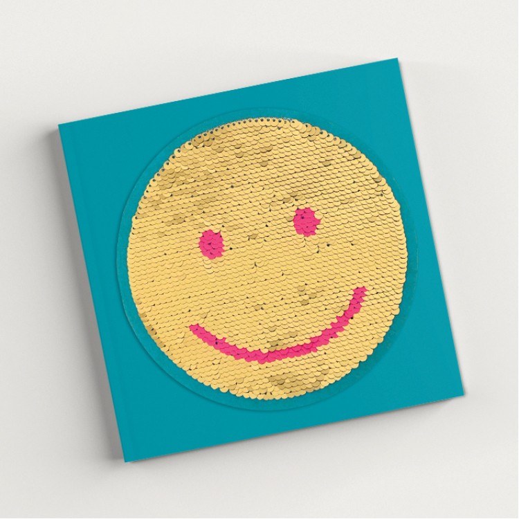 Redback Sequin Notebook Smiley