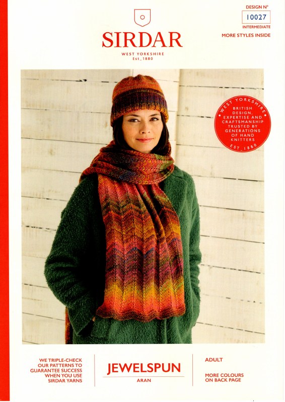 Sirdar 10027 Scarf &amp; Hat Aran