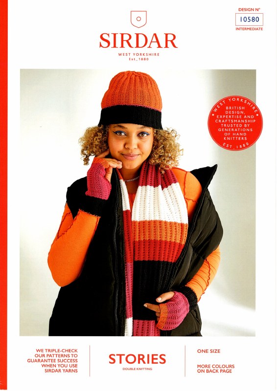 Sirdar 10580 Hats, Scarf dk