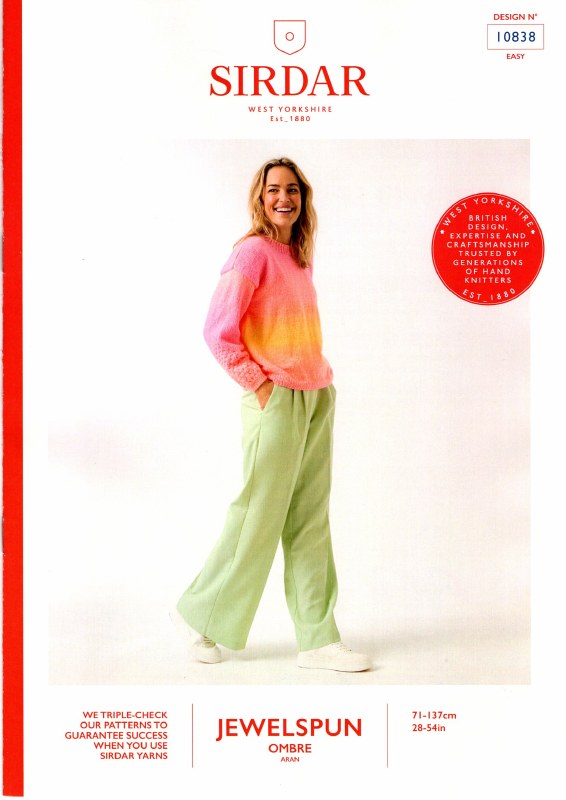 Sirdar 10838 Sweater in Aran