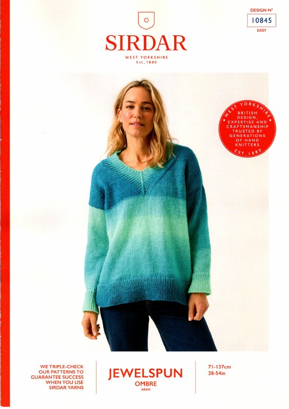 Sirdar 10845 V Sweater in Aran