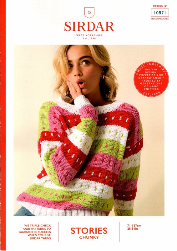 Sirdar 10871 Sweater in chunky