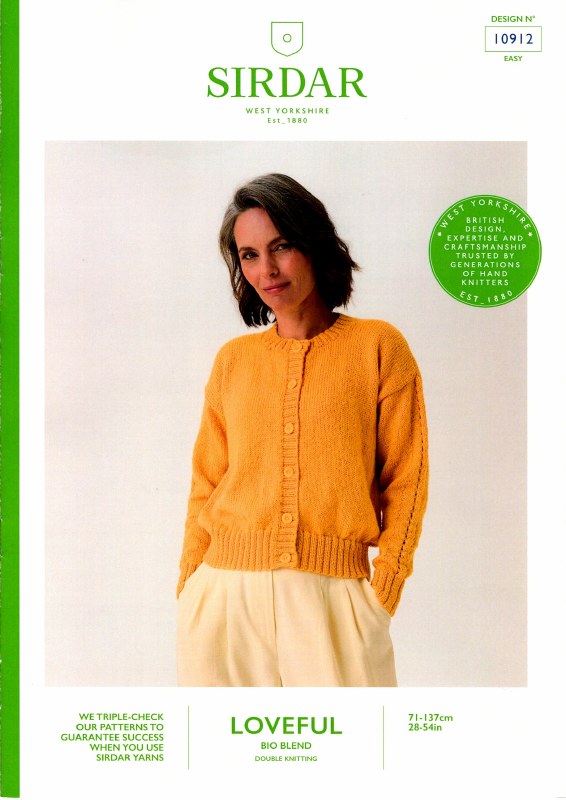 Sirdar 10912 Cardigan in dk