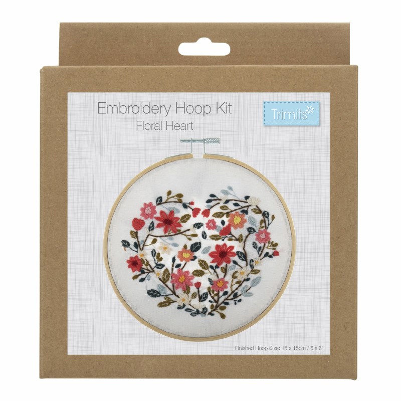 Embroidery Kit Floral Heart