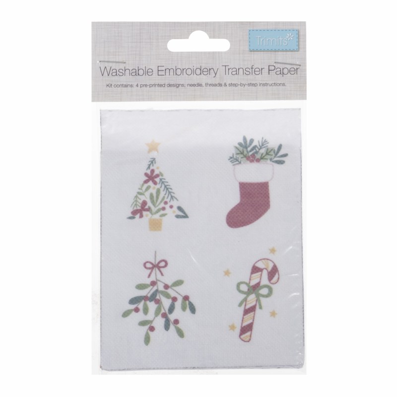 Embroidery T/fer Paper Xmas