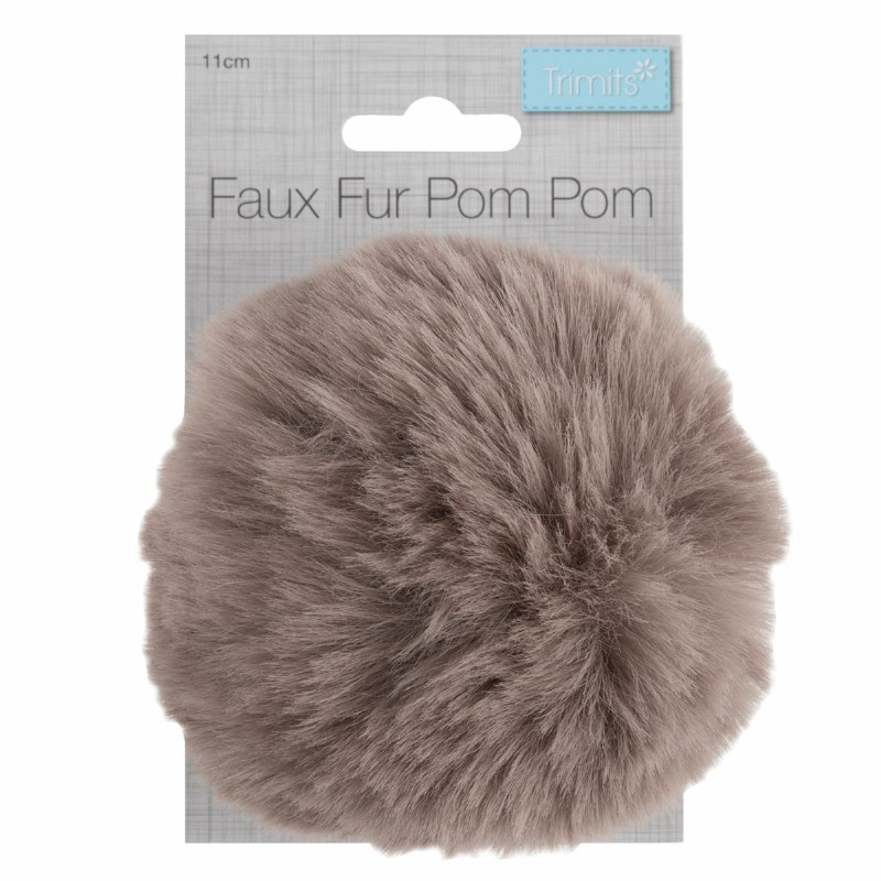 Pom Pom Faux Fur 11cm Mink