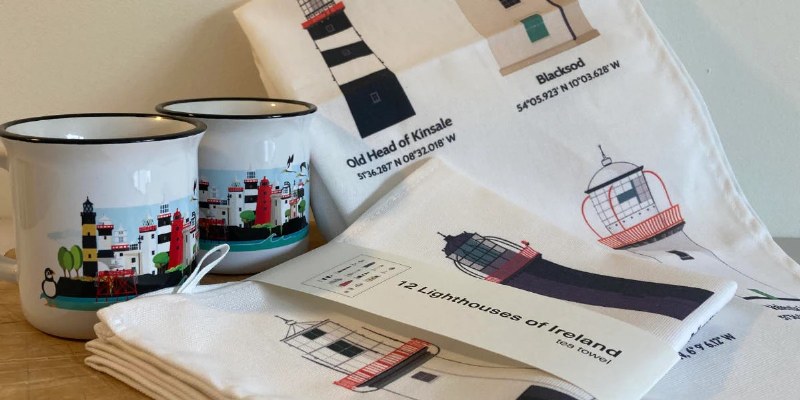 Tea towel 12 Lighthouses