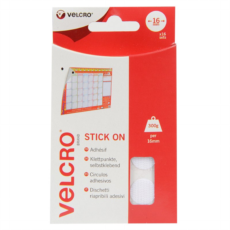 Hook &amp; Loop Coins Stick-On16mm