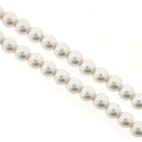 6mm Glass Pearls Cream AB02
