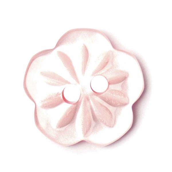 Button Flower 15mm Light Pink
