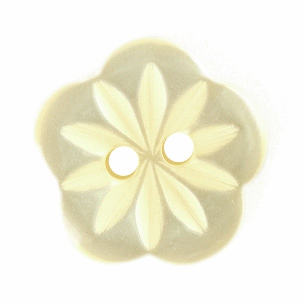 Button Flower 15mm Cream