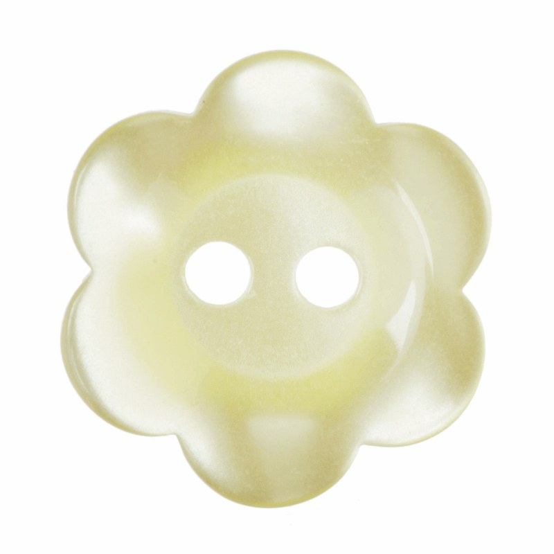 Button Flower 15mm Yellow