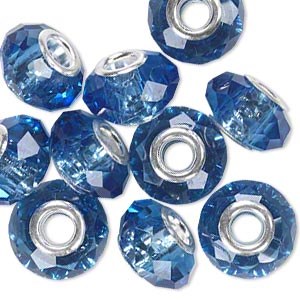 Bead Crystal Blue15x8