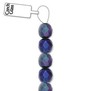4mm Czech Glass Blue Iris