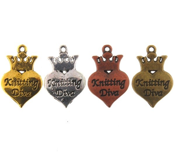 Knitting Diva Charm