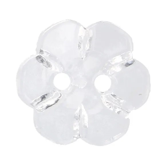 Buttons 18mm Flower Transparen