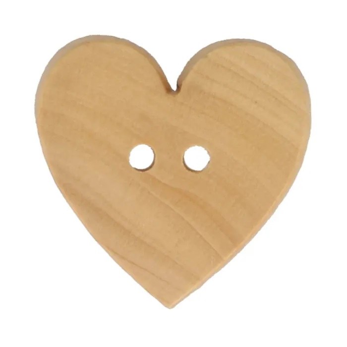 Buttons 18mm Wooden Heart